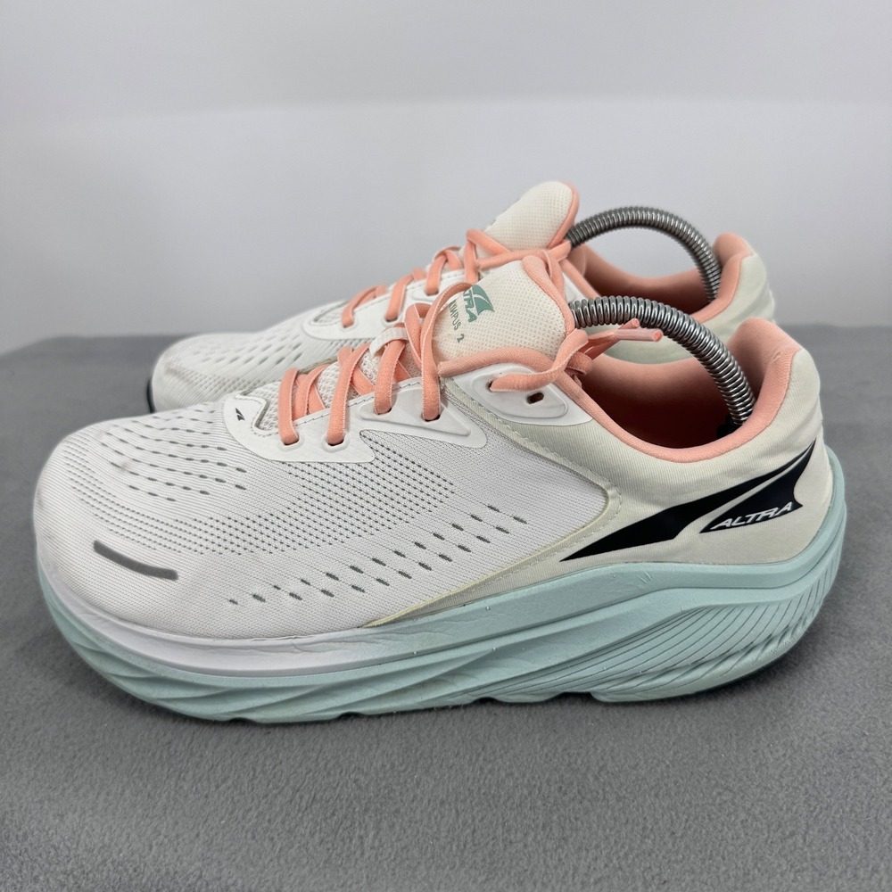 Altra VIA Olympus 2 Women's 11 Running Shoes White Peach Zero Drop Max Cushion